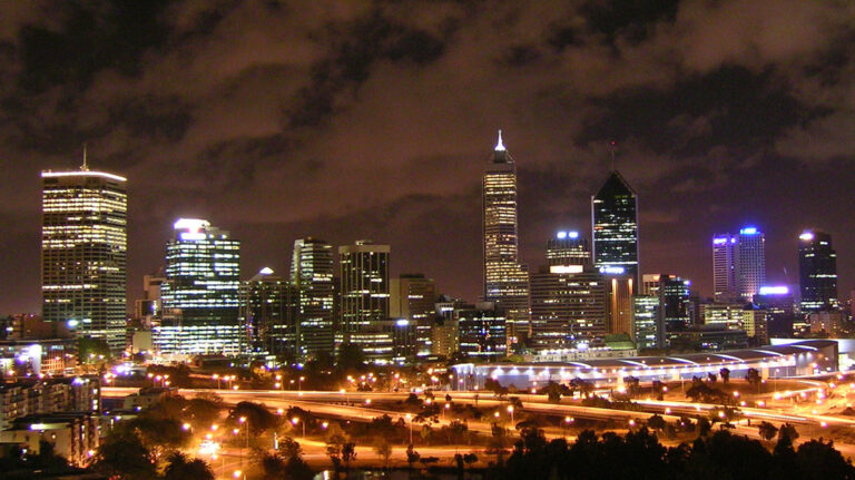 Die Skyline von Perth