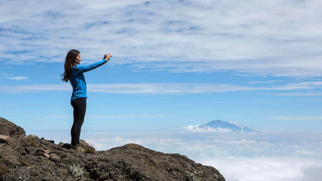 Foto machen über den Wolken
