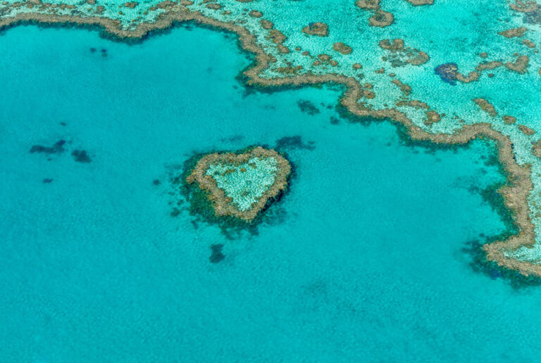 Das Heart Reef aus der Vogelperspektive