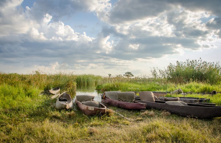 Kanufahrt im Okavango Delta