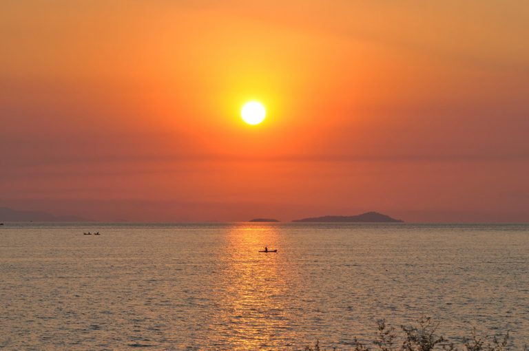 Malerischer Sonnenuntergang am Malawisee