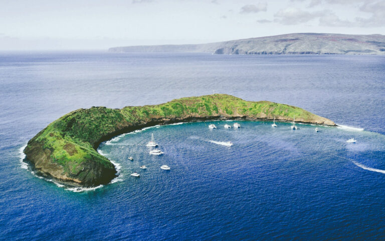 Der versunkenen Vulkankrater von Molokini