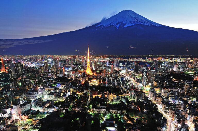 Ausblick auf Tokio und den Mt Fuji