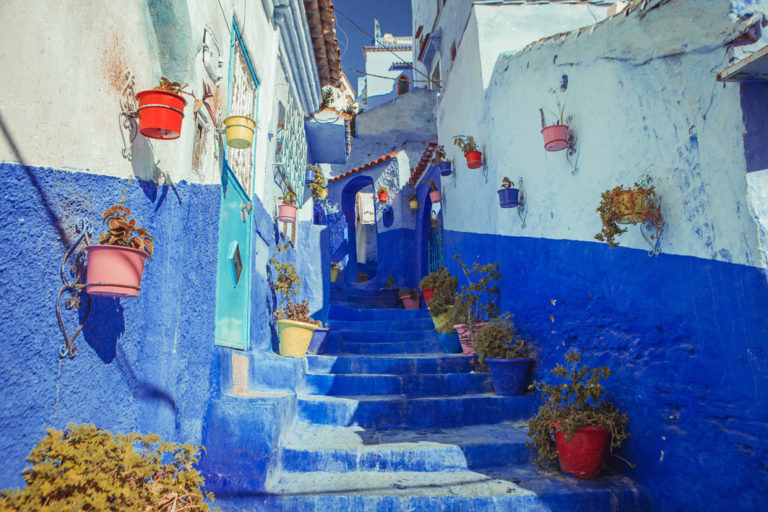 Durch die blaue Stadt Chefchaouen schlendern