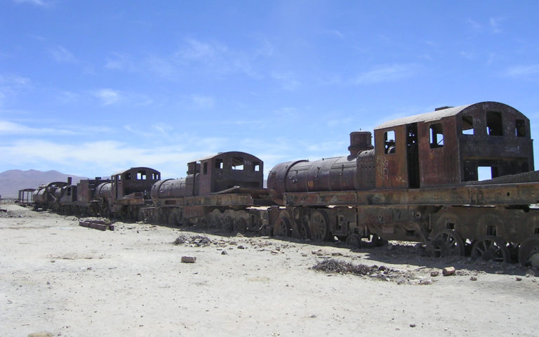 Der Eisenbahnfriedhof von Uyuni erinnert an längst vergangene Zeiten