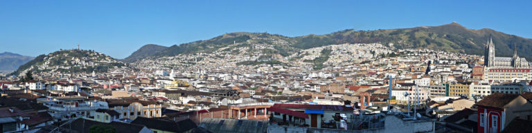 Panoramablick auf die Hauptstadt von Ecuador