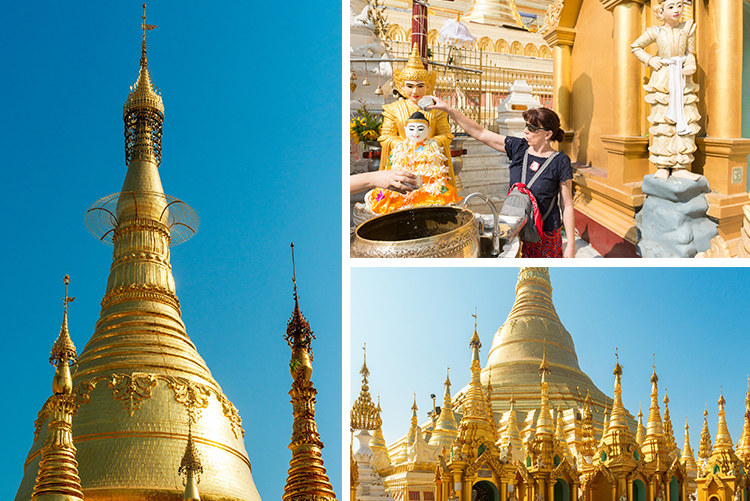 Shwedagon Pagode Monday Corner Wasseropfer