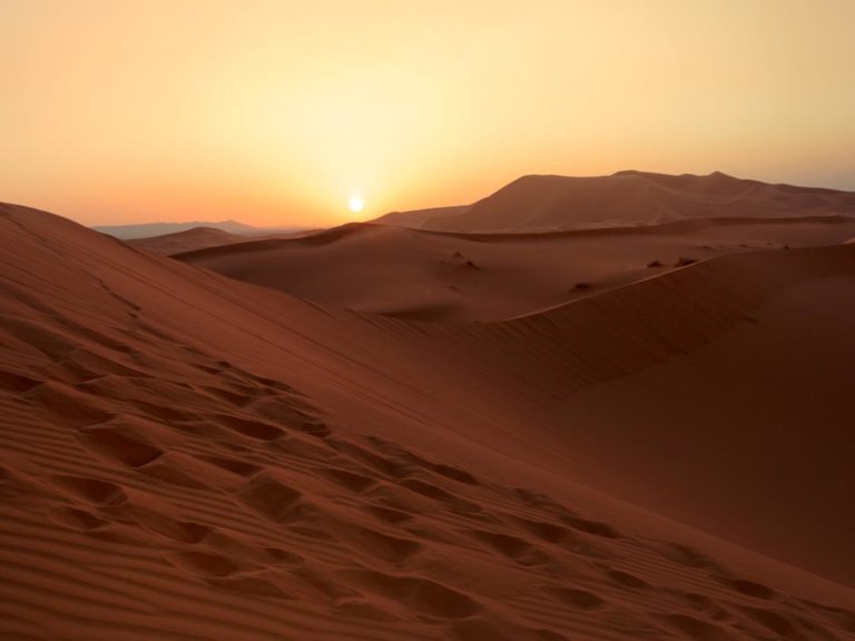 Den Sonnenuntergang in der Wüste erleben