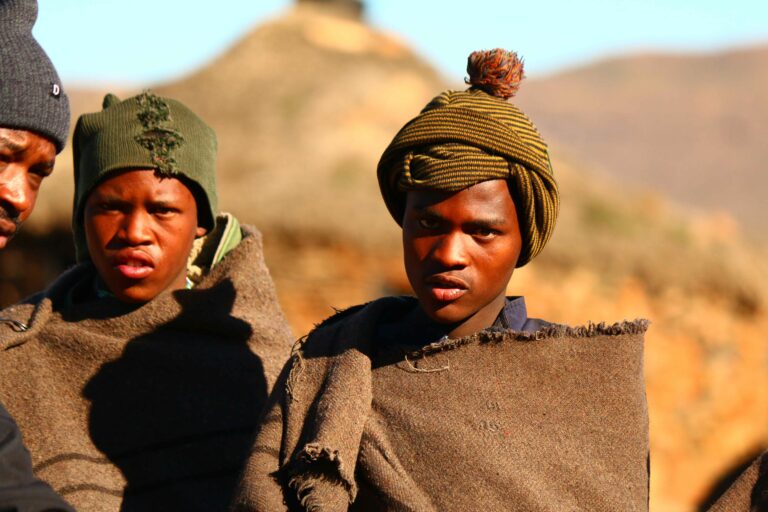 Schafhirten in Lesotho