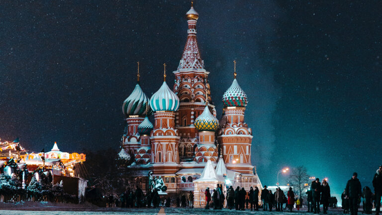 beeindruckende Basilius-Kathedrale auf dem Roten Platz, Russland