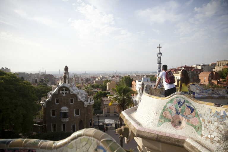 Blick vom Gaudi Park auf Barcelona