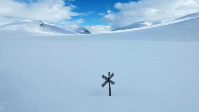 Schnee soweit das Auge reicht