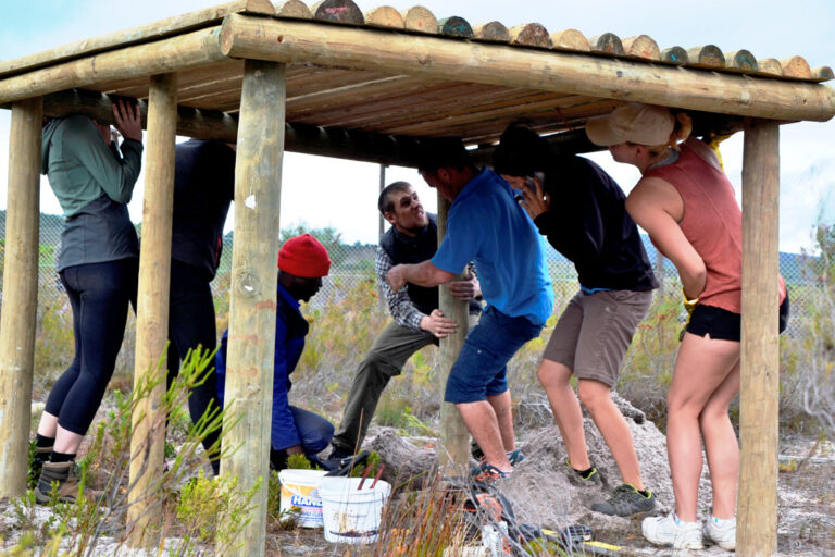 Ein neues Podest wird gebaut