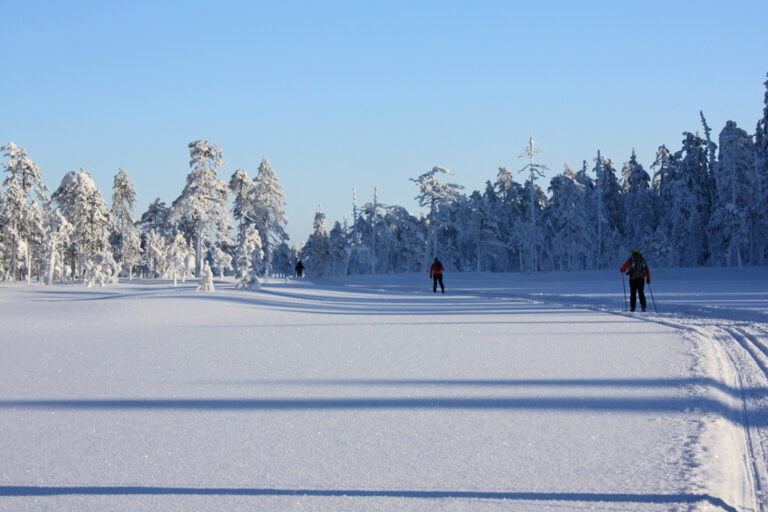 Unterwegs im tiefen Schnee