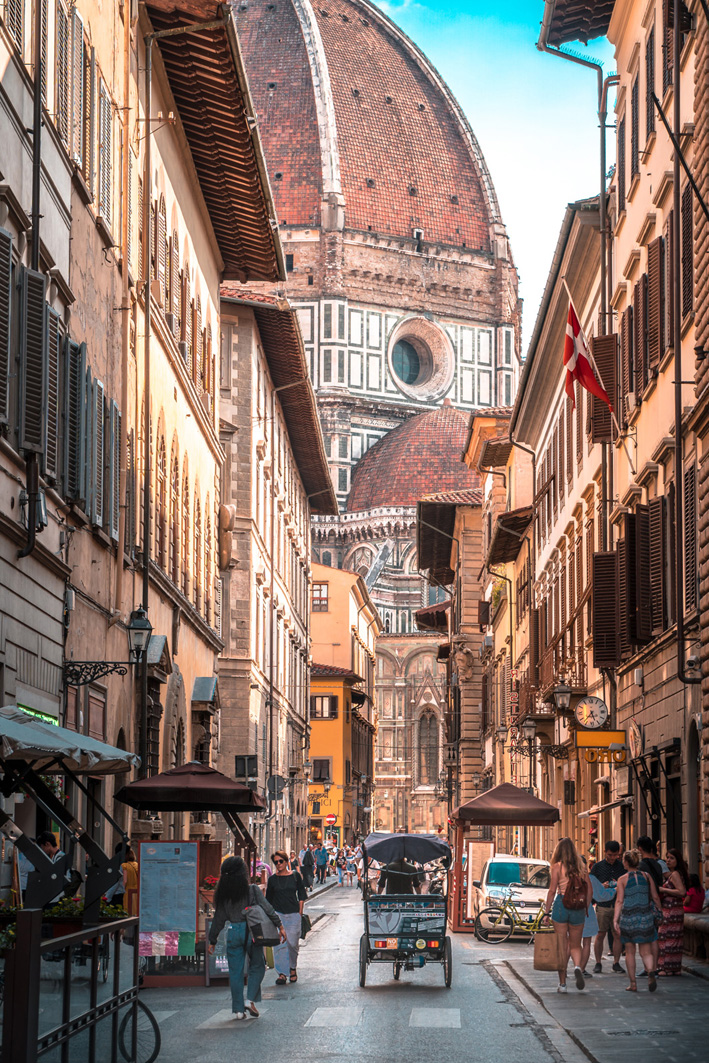 Sich in den Straßen von Florenz verlieren