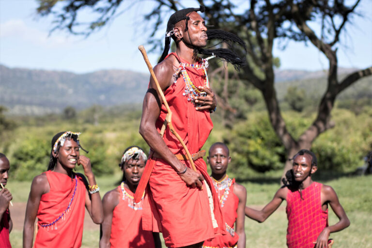 Beeindruckende Maasai Krieger