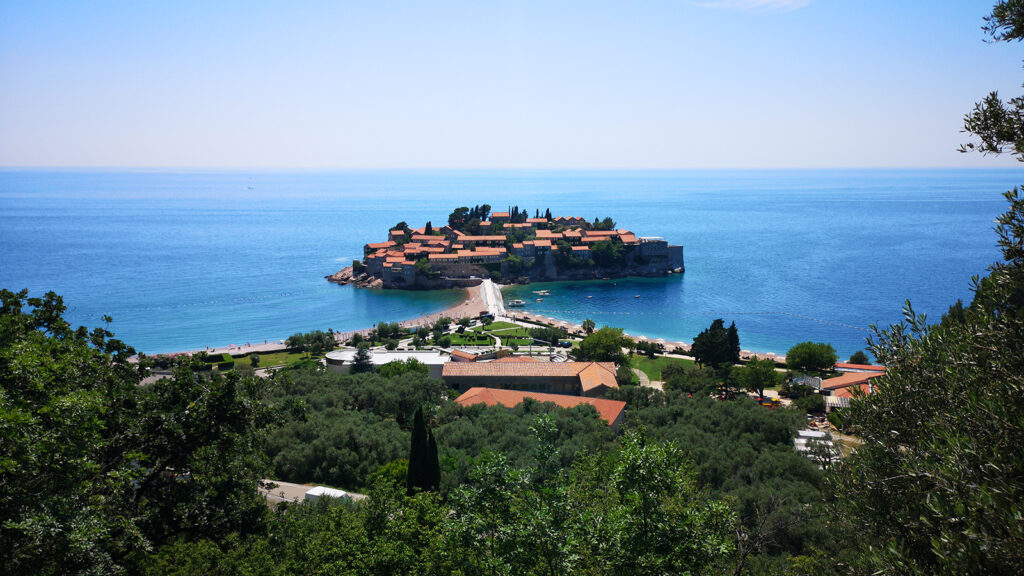 Aussicht zum träumen in Montenegro: Svveti Stefan