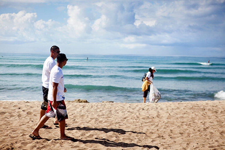 Den Strand sauber halten