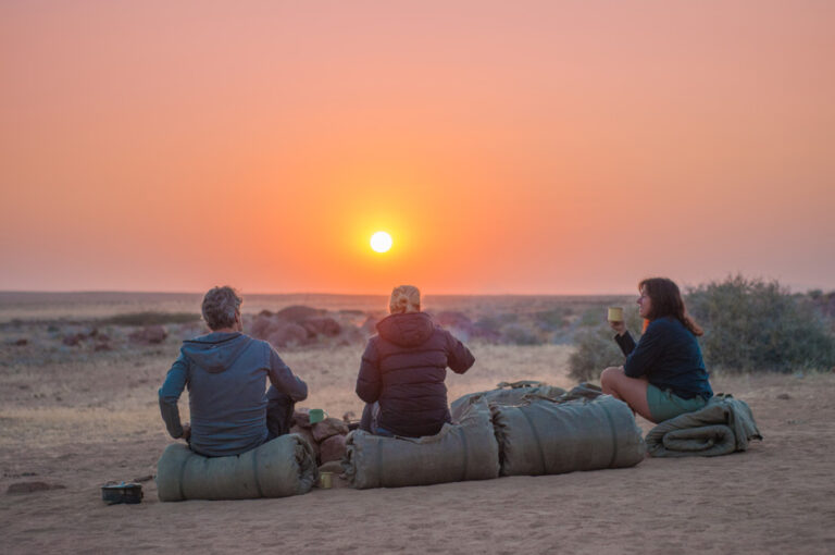 Kaffee bei Sonnenaufgang