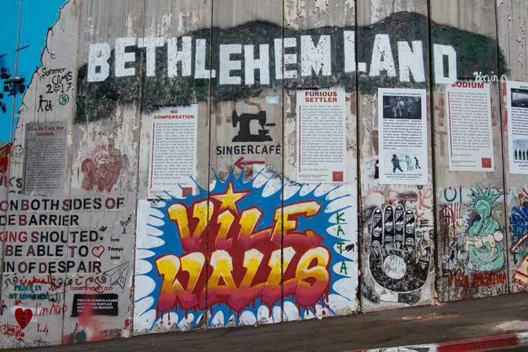 Graffitikunst entlang der Sperranlage in Bethlehem