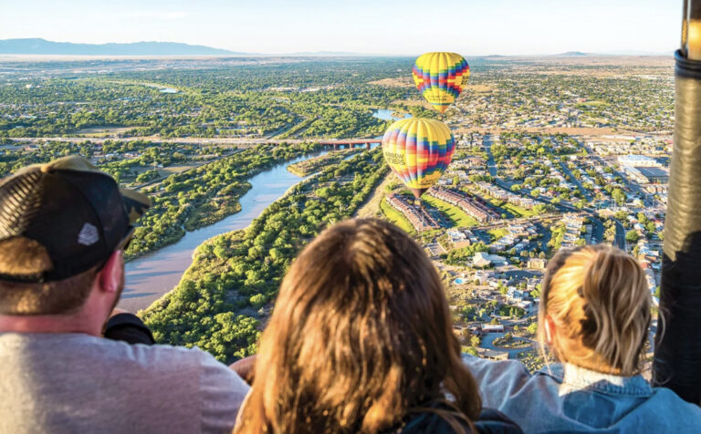 Mit dem Heißluftballon über Albuquerque