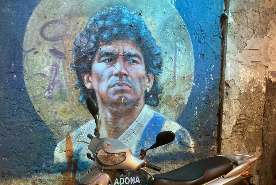 Wandbild von Diego Maradona