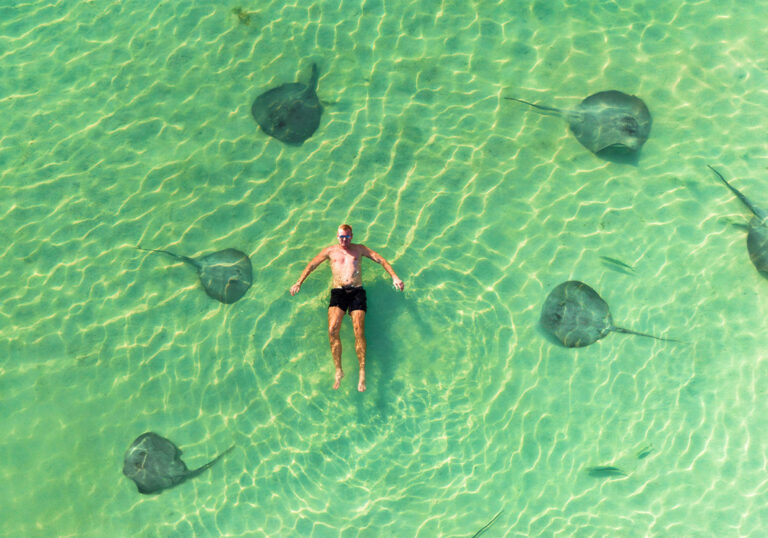 Baden mit Rochen