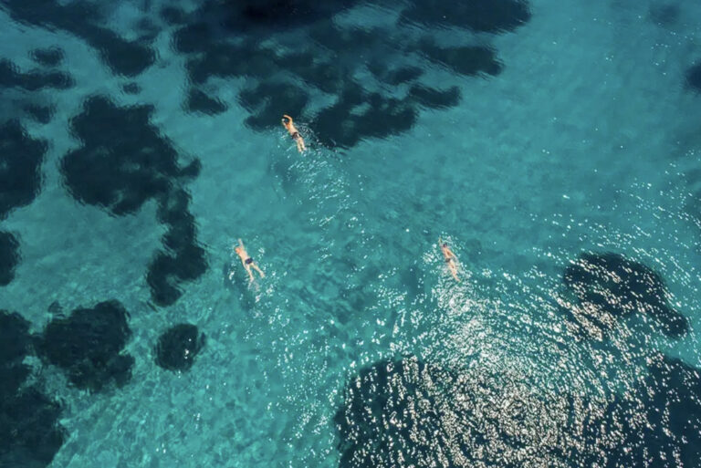 Schwimmen im glasklaren Wasser