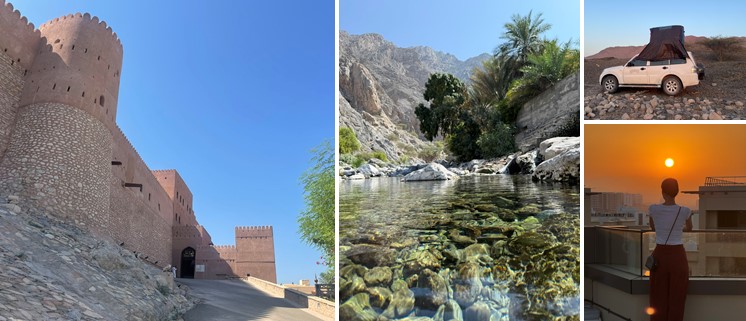 /Oman Nakhal Fort, Hot Springs & Sonnenuntergang (Mövenpick Hotel)