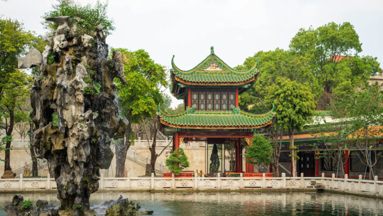 Temel im Park in Guangzhou