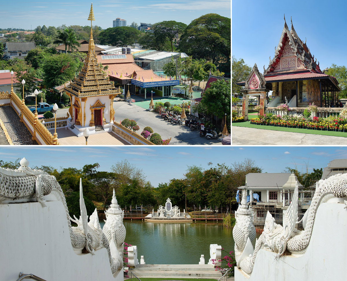 Collage Tempel in Khon Kaen