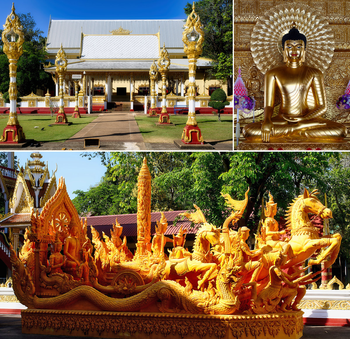 Collage Tempel Phra That Nong Bua