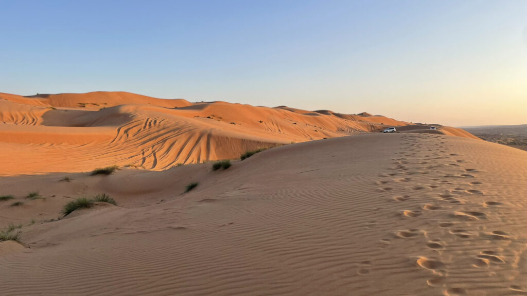 Jebel Shams Gebirge zum Sonnenuntergang
