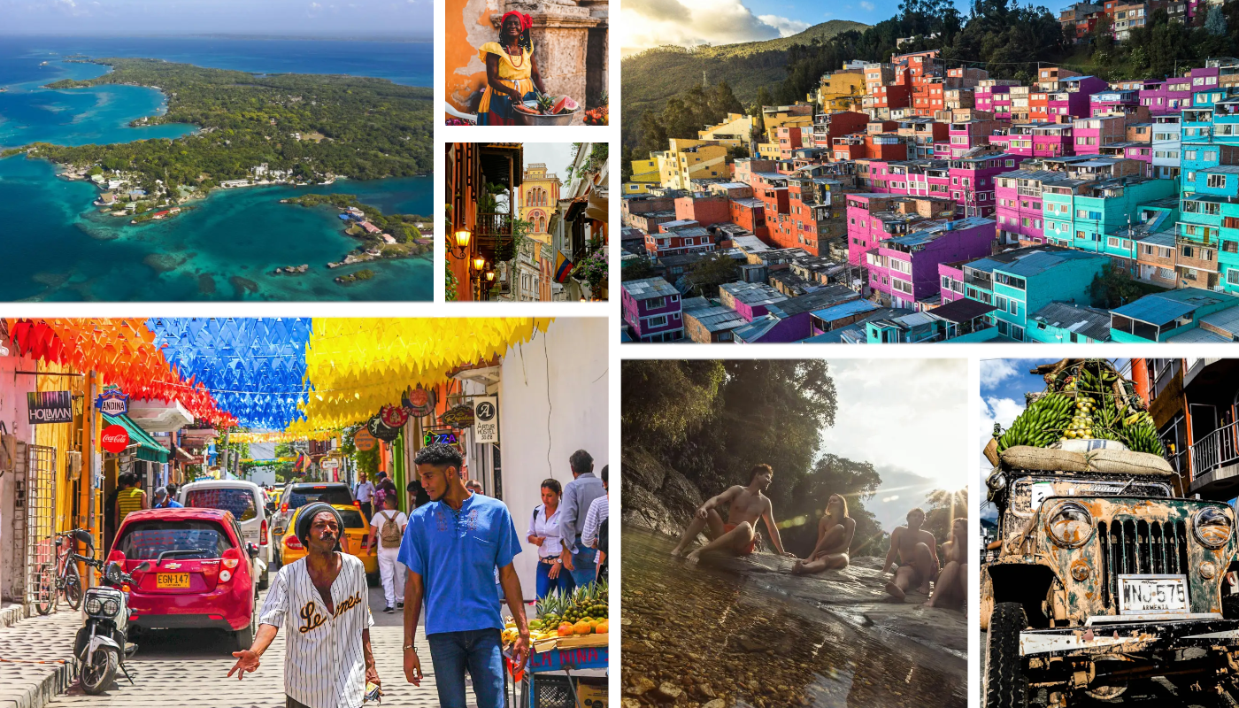 Junge Erwachsene auf Gruppenreise in Kolumbien mit Cartagena, Dschungel und Ciudad Perdida Trekking
