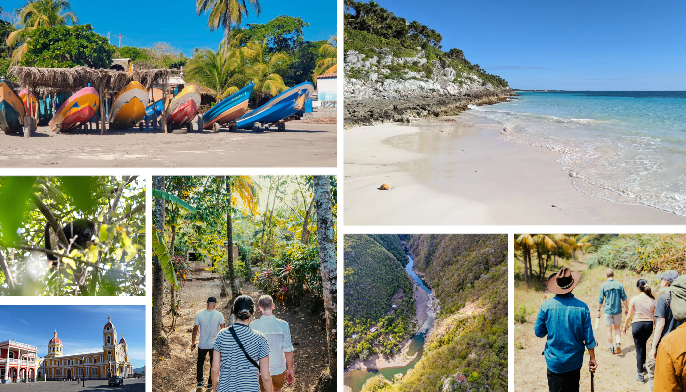 Junge Erwachsene auf Gruppenreise in Nicaragua mit Strand, Kolonialstadt Granada und Dschungel als Geheimtipp in Mittelamerika