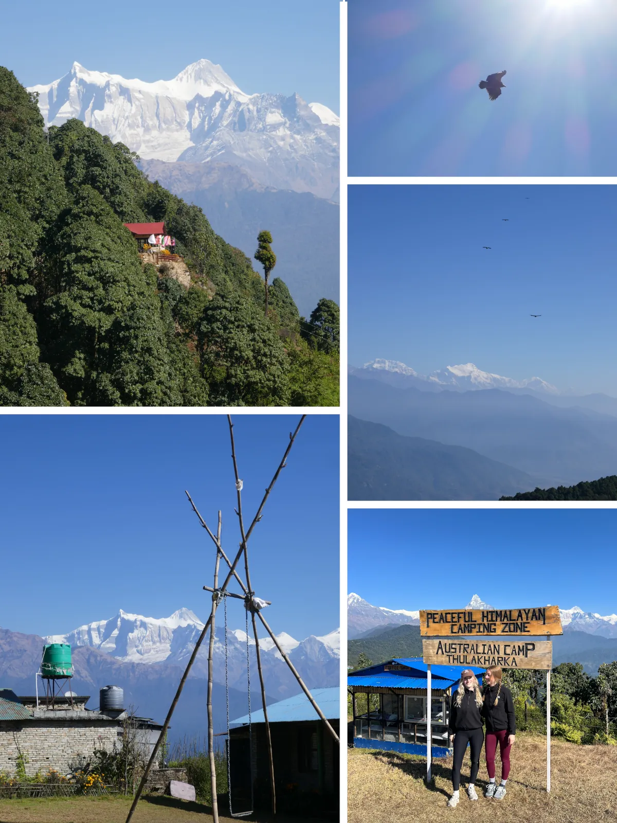 Australian Base Camp mit Blick auf die Annapurna Bergkette in Nepal