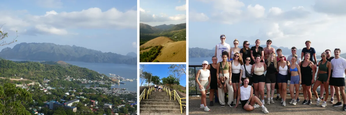 Reisegruppe am Aussichtspunkt des Mount Tapyas in Coron auf Palawan