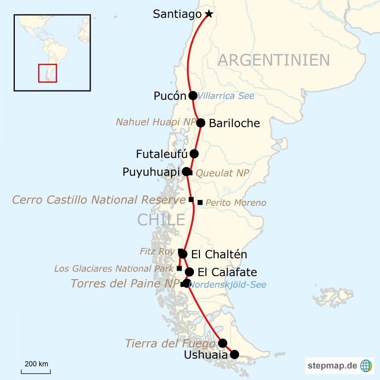 Patagonien Erlebnisreise Von Santiago nach Ushuaia traveljunkies.tours