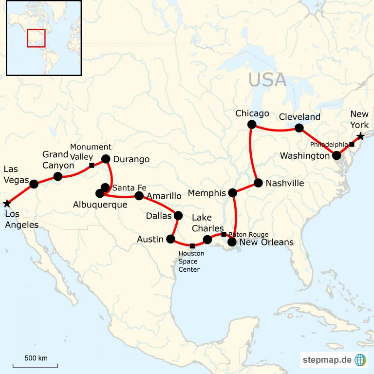 Von New York Nach Los Angeles Mit Dem Auto Nordamerika Roadtrip von Küste zu Küste – New York nach Los Angeles